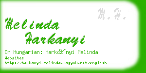 melinda harkanyi business card